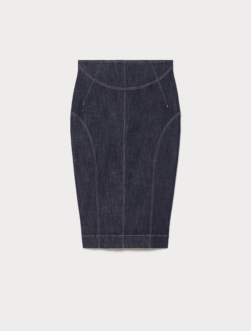 marina rinaldi stretch cotton pencil skirt for woman