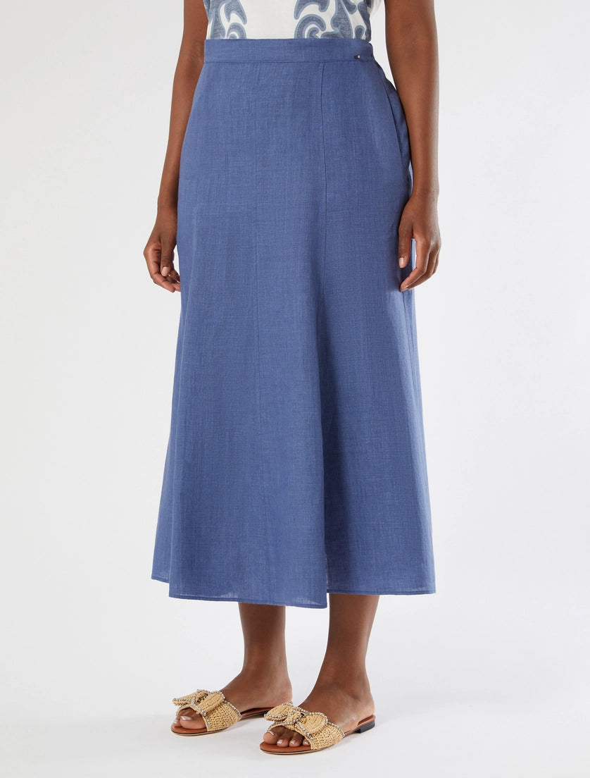 marina rinaldi faded linen skirt for woman