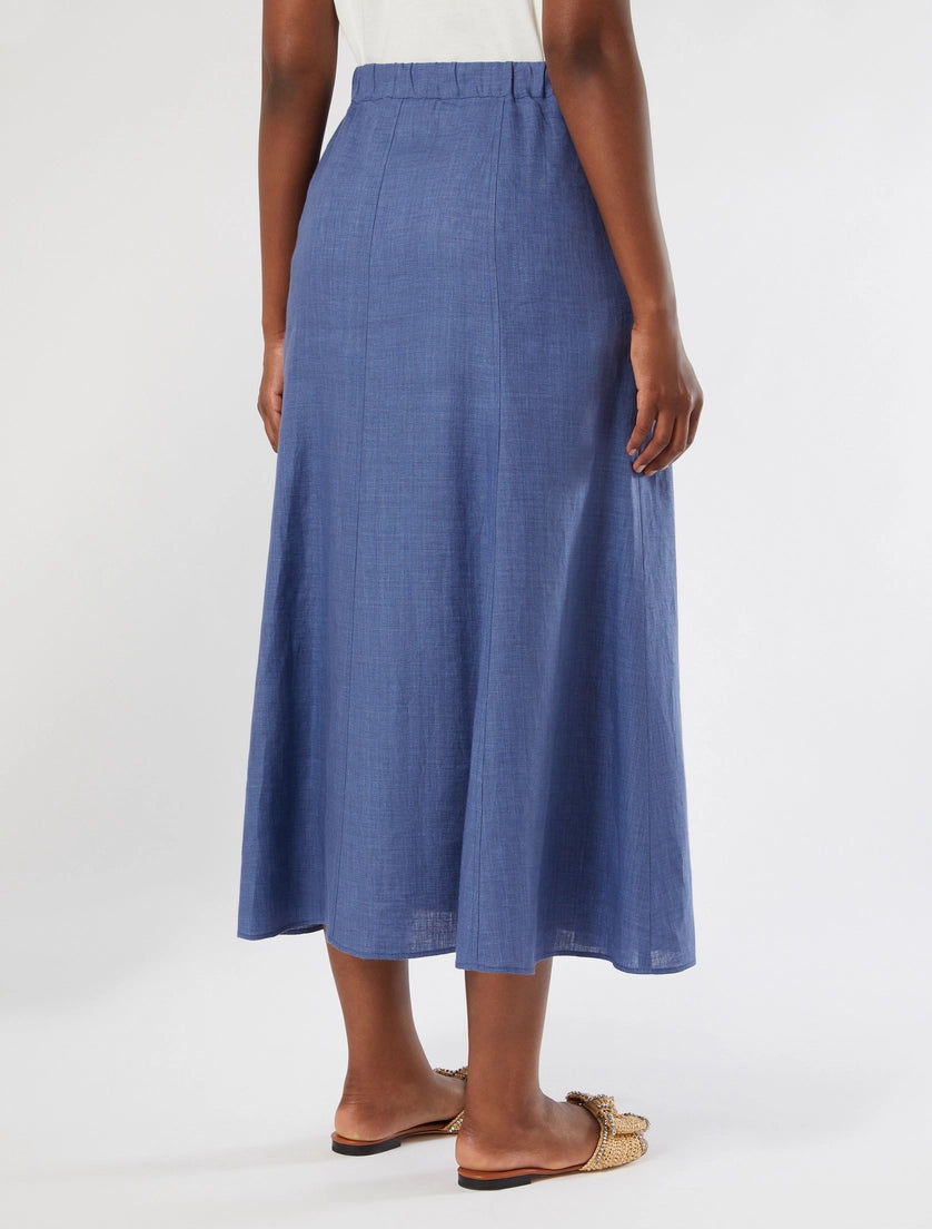 marina rinaldi faded linen skirt for woman