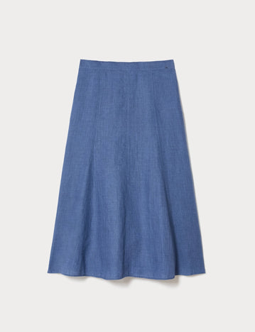 marina rinaldi faded linen skirt for woman