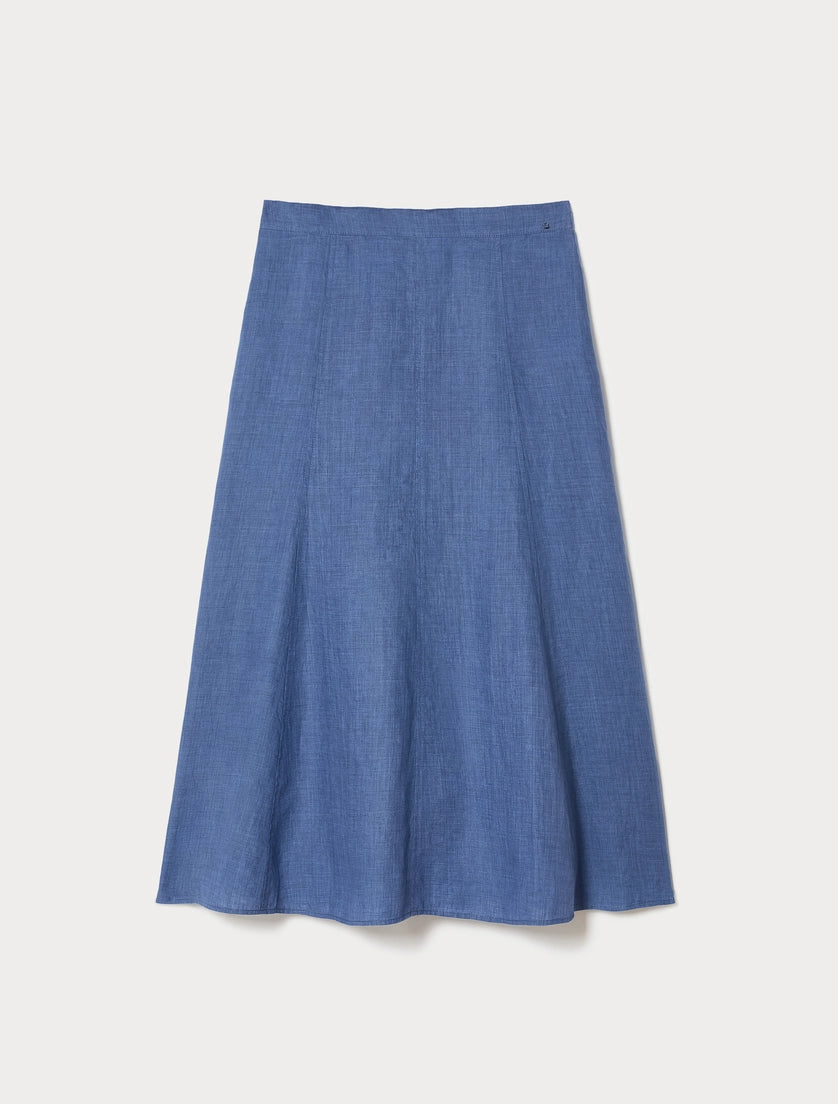 marina rinaldi faded linen skirt for woman
