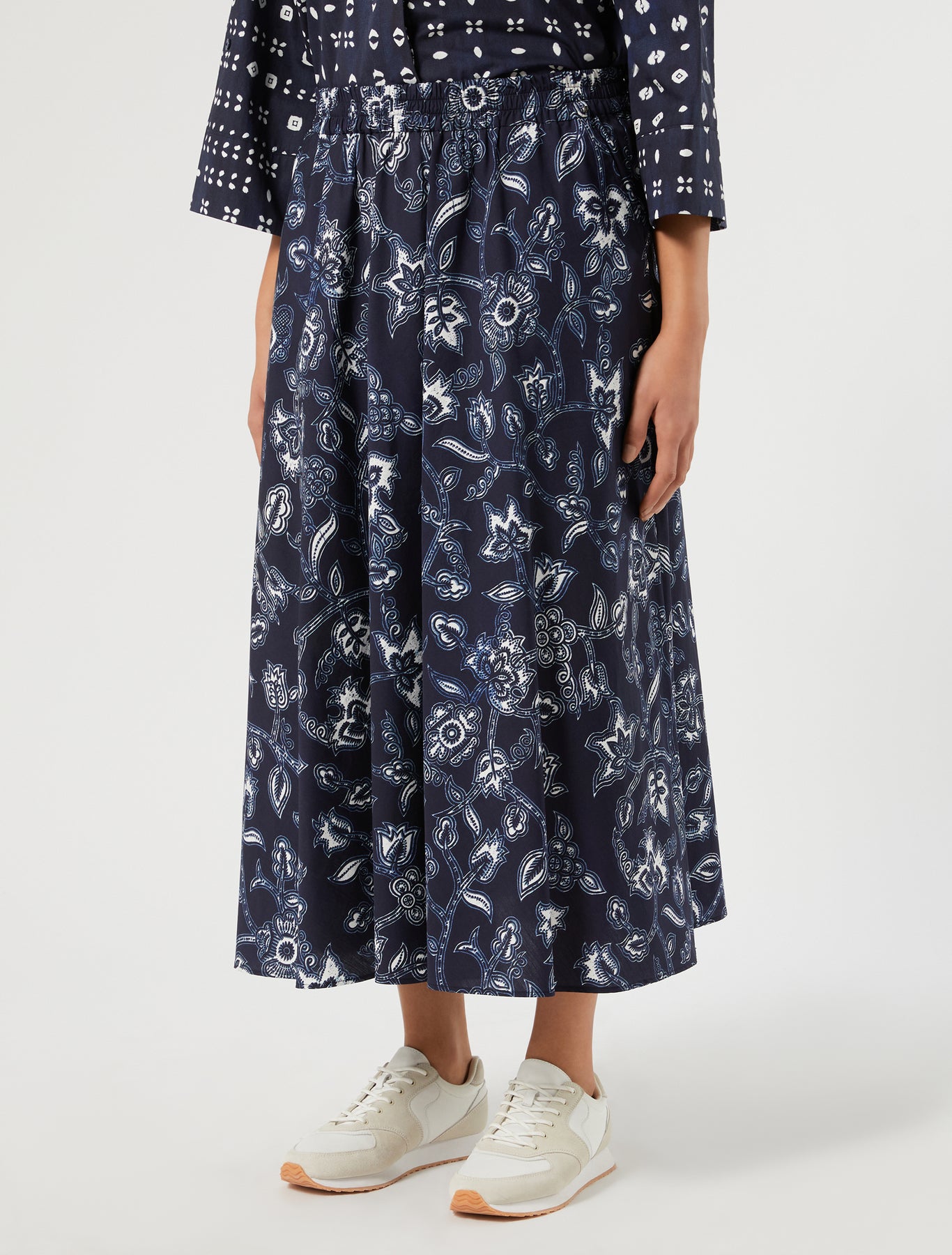 Marina Rinaldi cotton poplin skirt for woman