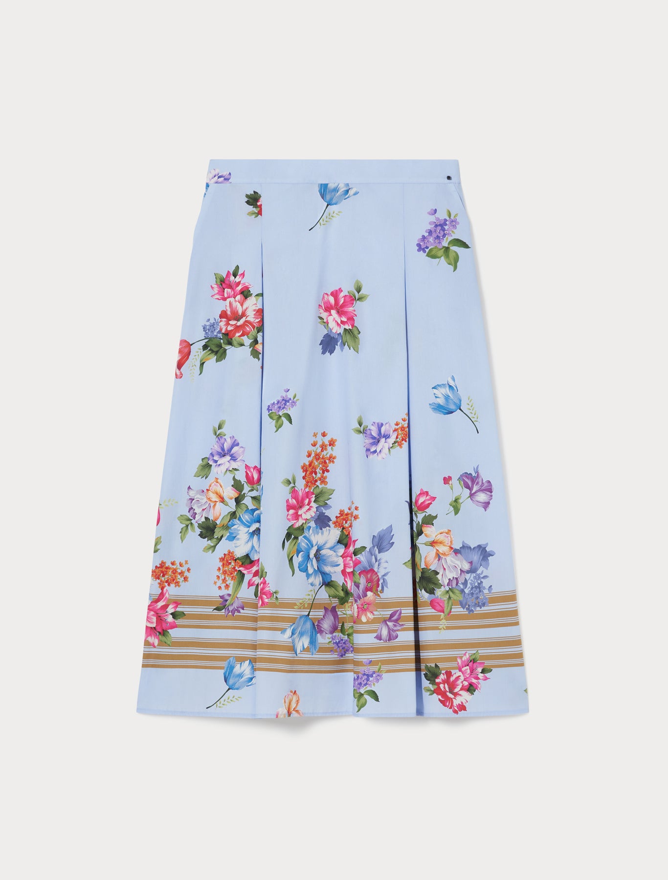 Poplin print skirt