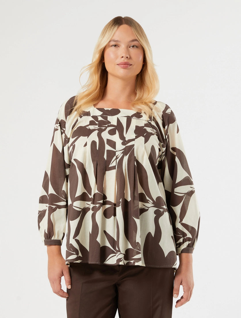 marina rinaldi cotton poplin blouse for woman