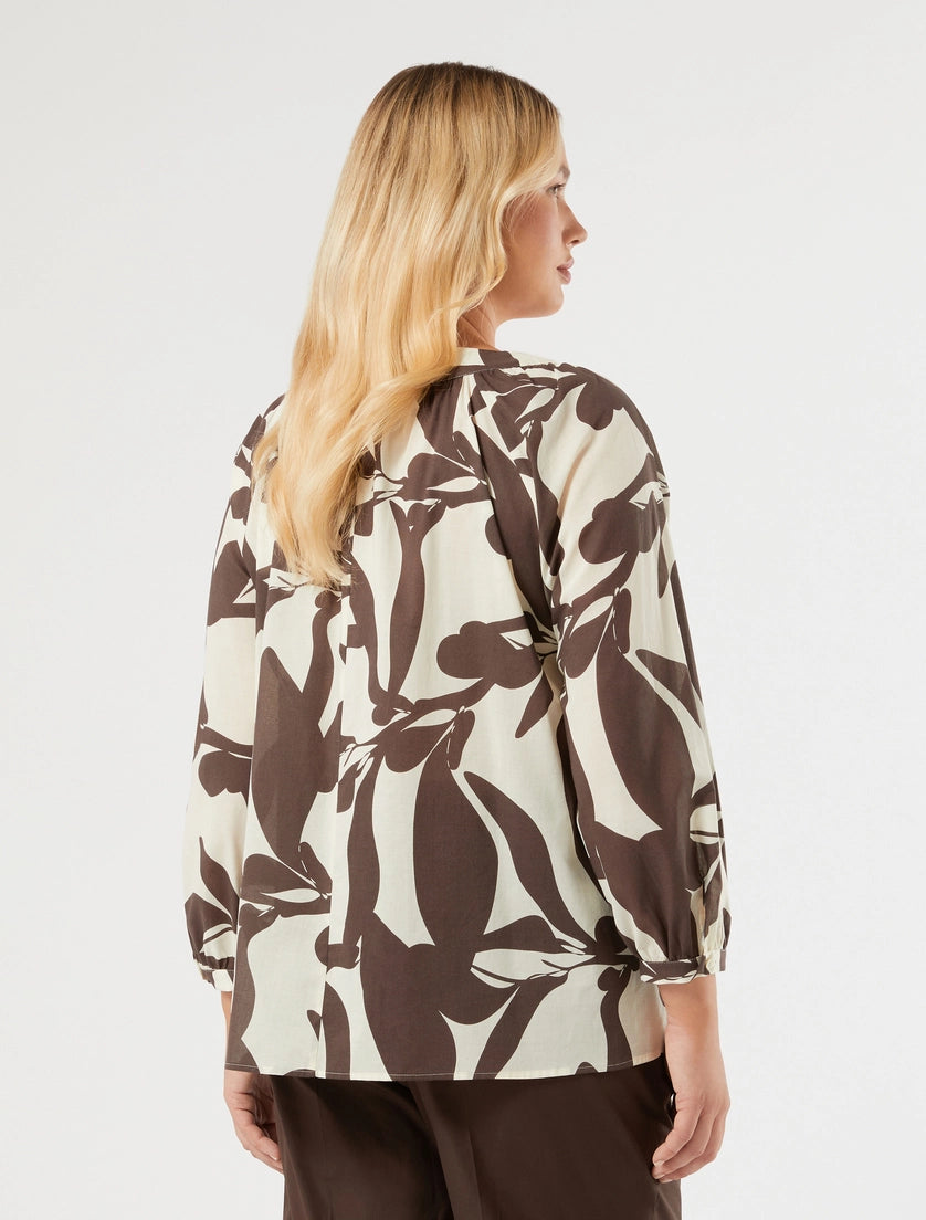 marina rinaldi cotton poplin blouse for woman