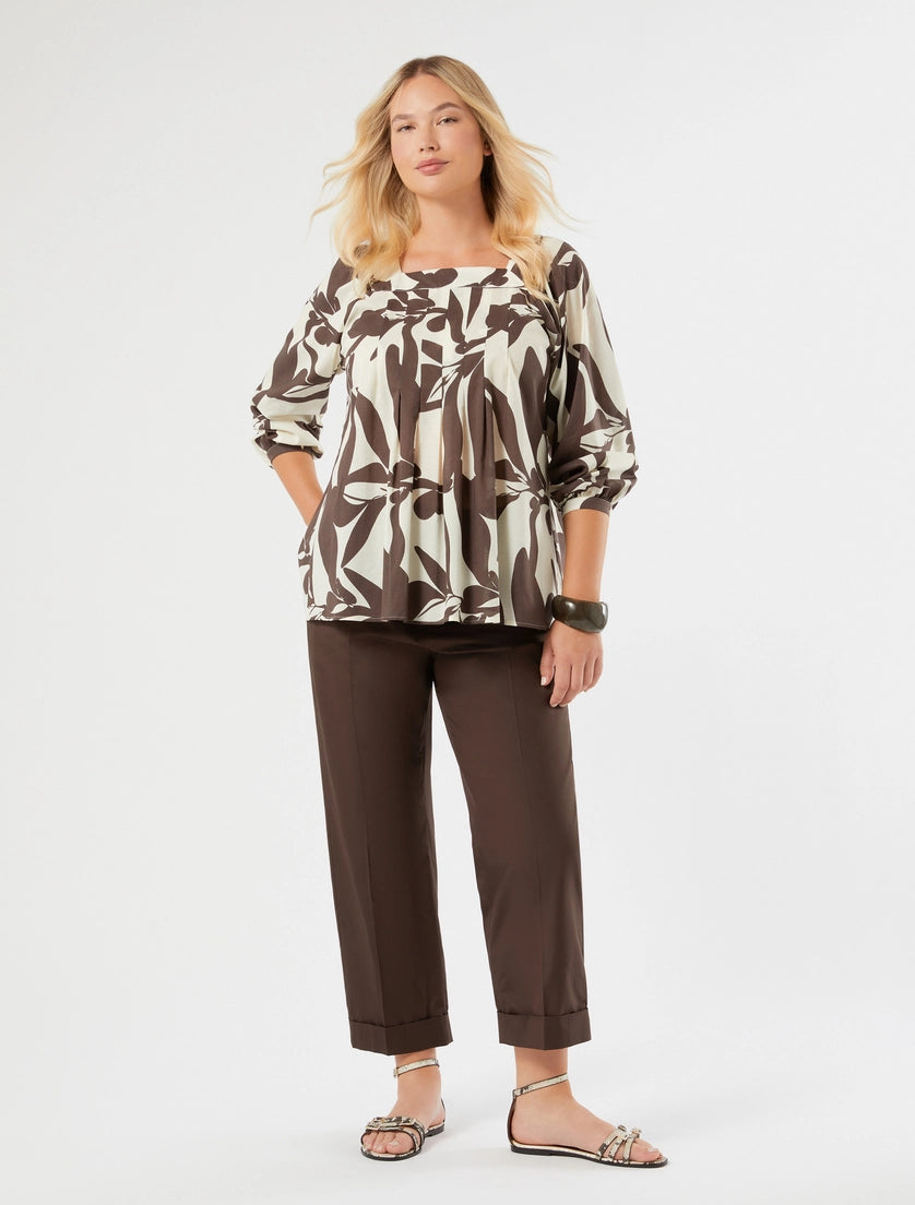 marina rinaldi cotton poplin blouse for woman