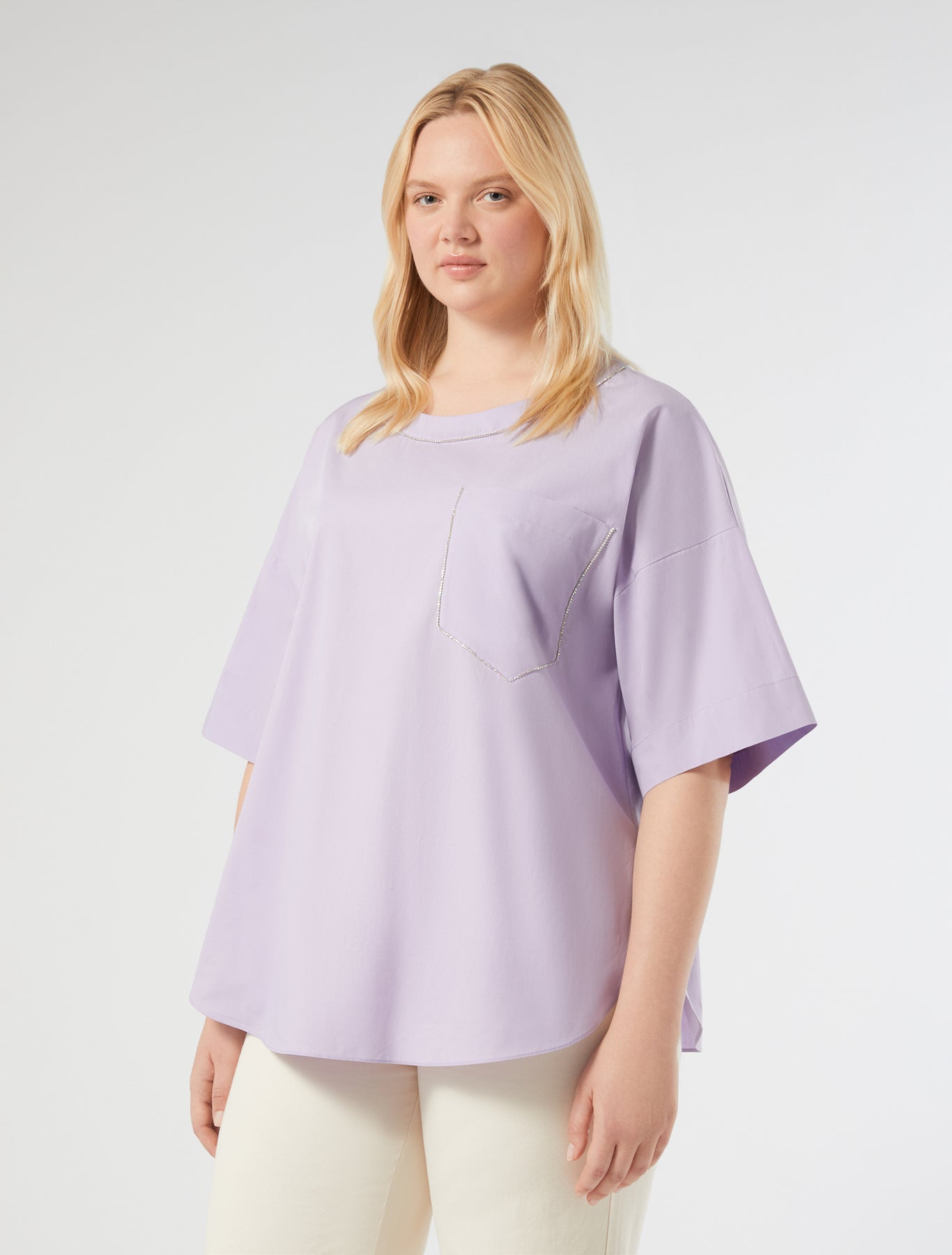 Cotton poplin tunic