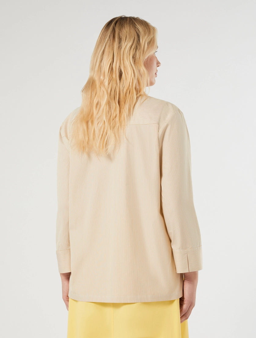 Striped poplin shirt