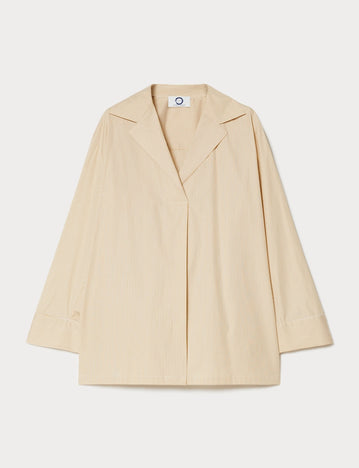 Striped poplin shirt