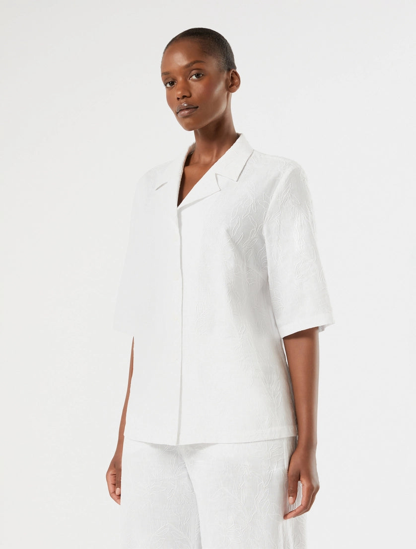 marina rinaldi linen and cotton shirt for woman