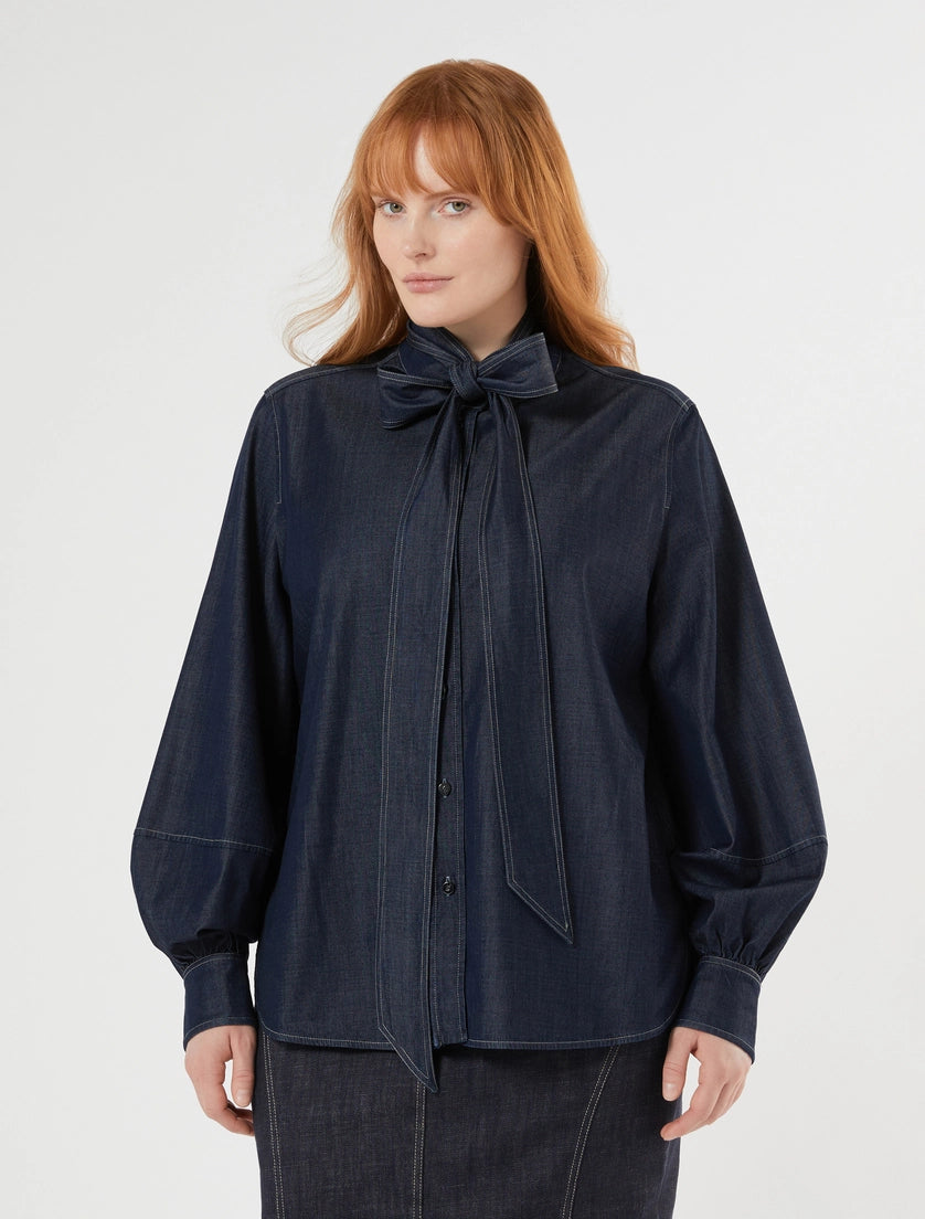 marina rinaldi tencel twill shirt for woman