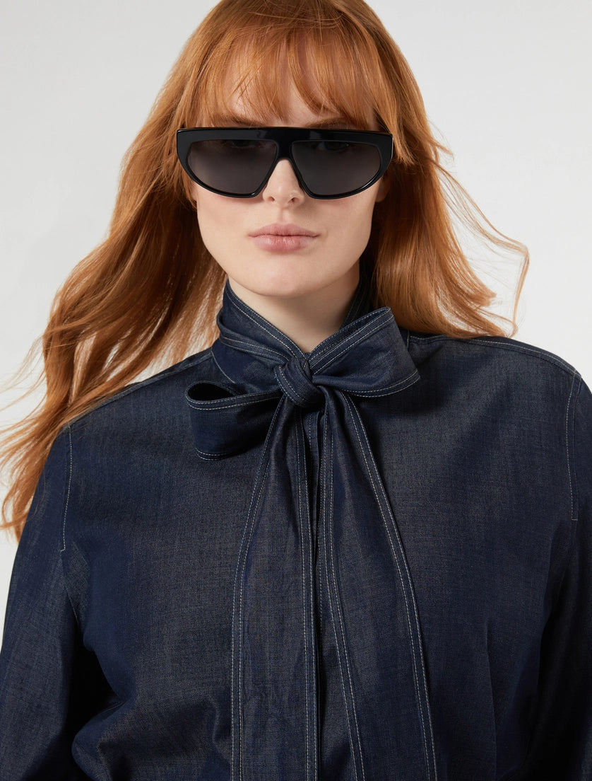 marina rinaldi tencel twill shirt for woman