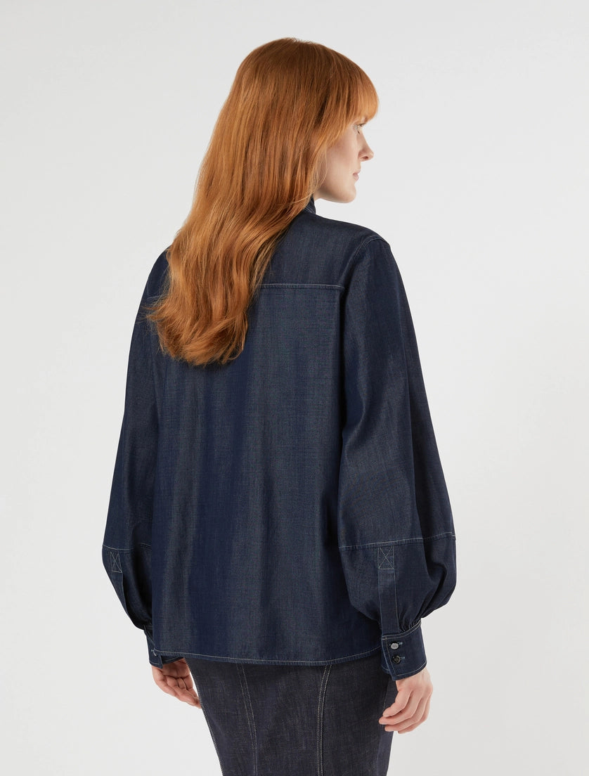 marina rinaldi tencel twill shirt for woman
