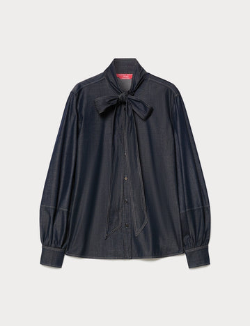 marina rinaldi tencel twill shirt for woman