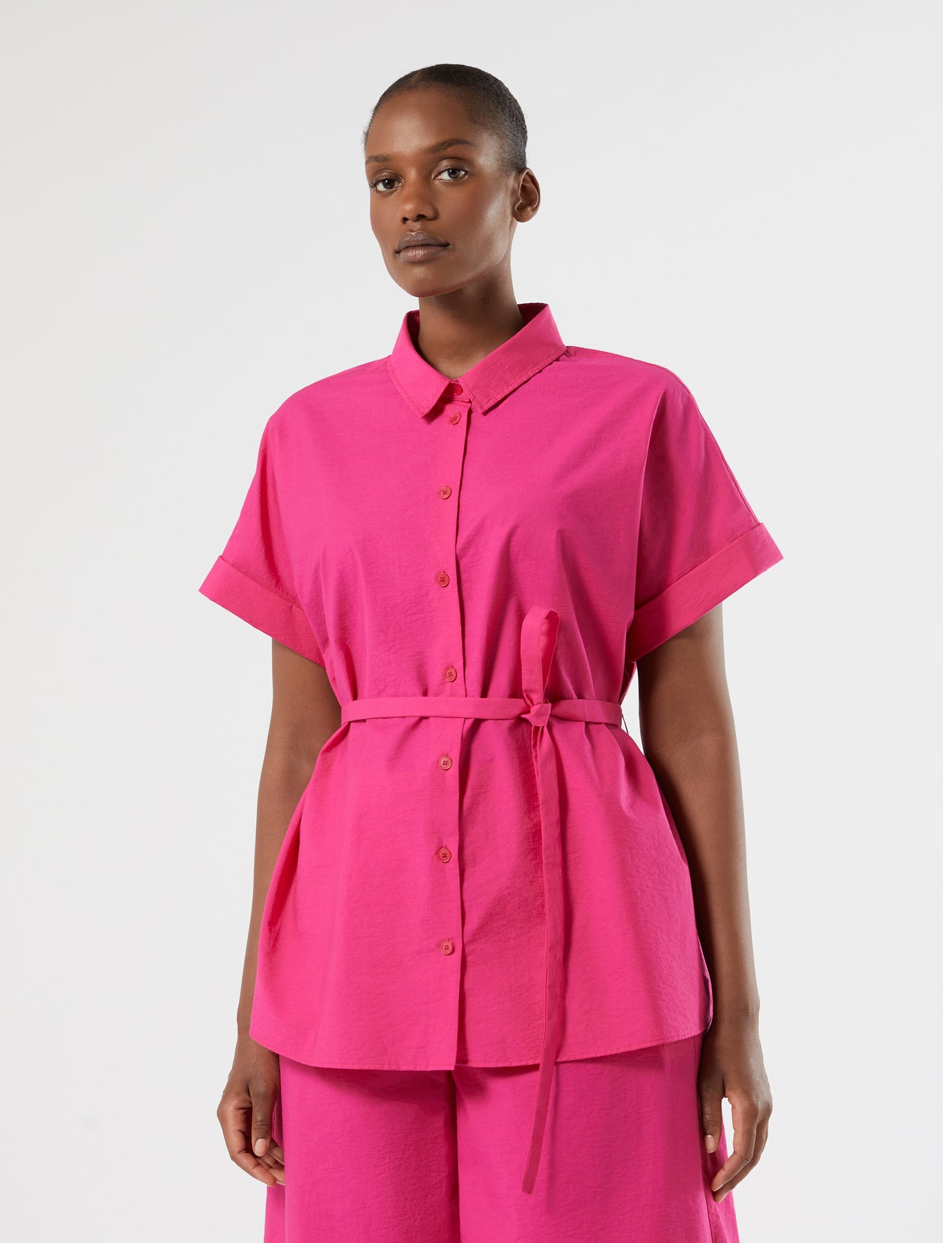 marina rinaldi cotton canvas shirt for woman