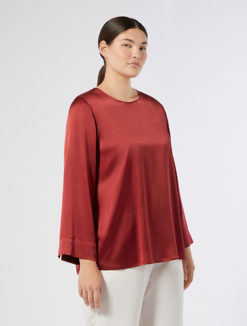Silk satin tunic