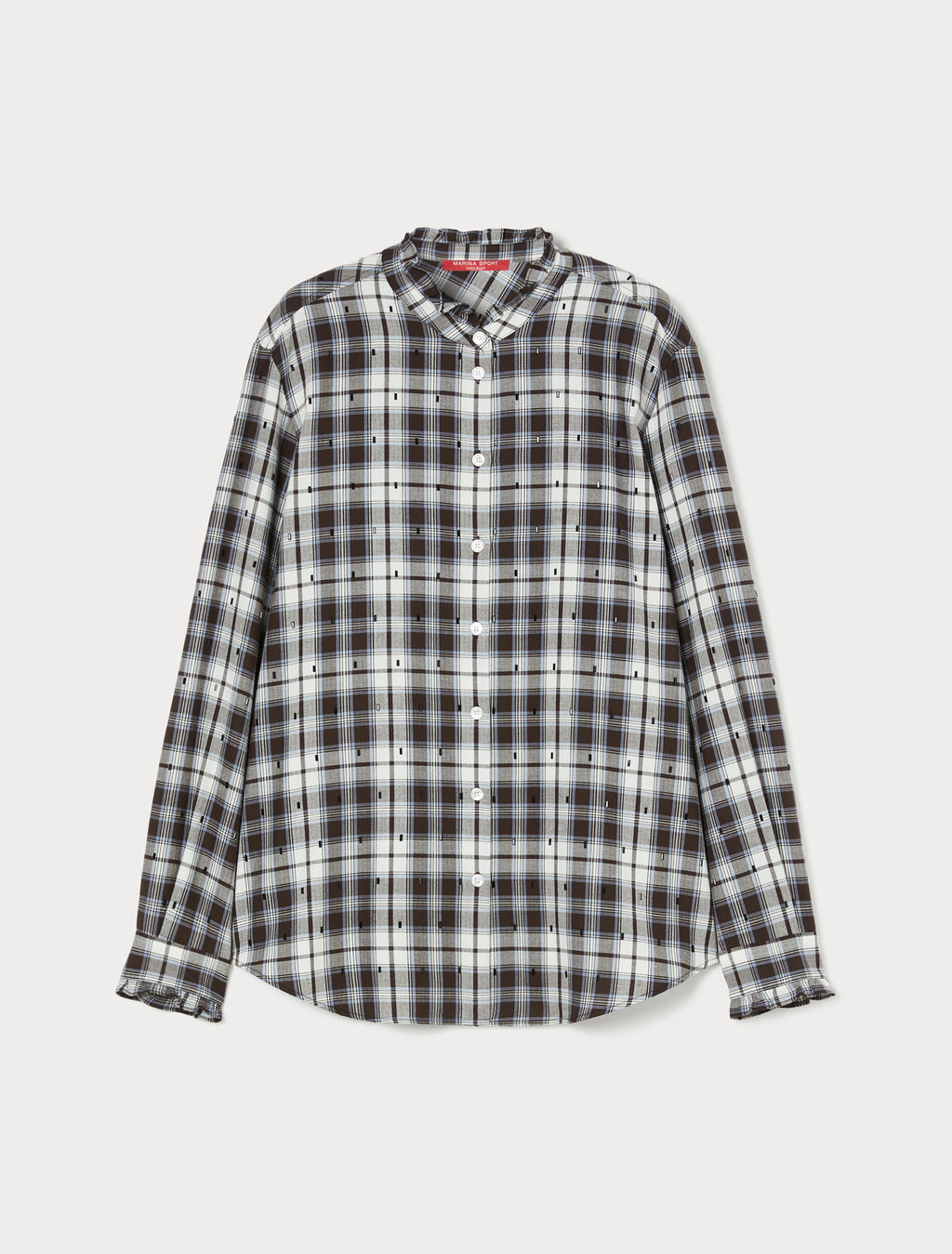 Cotton shirt with rhinestones