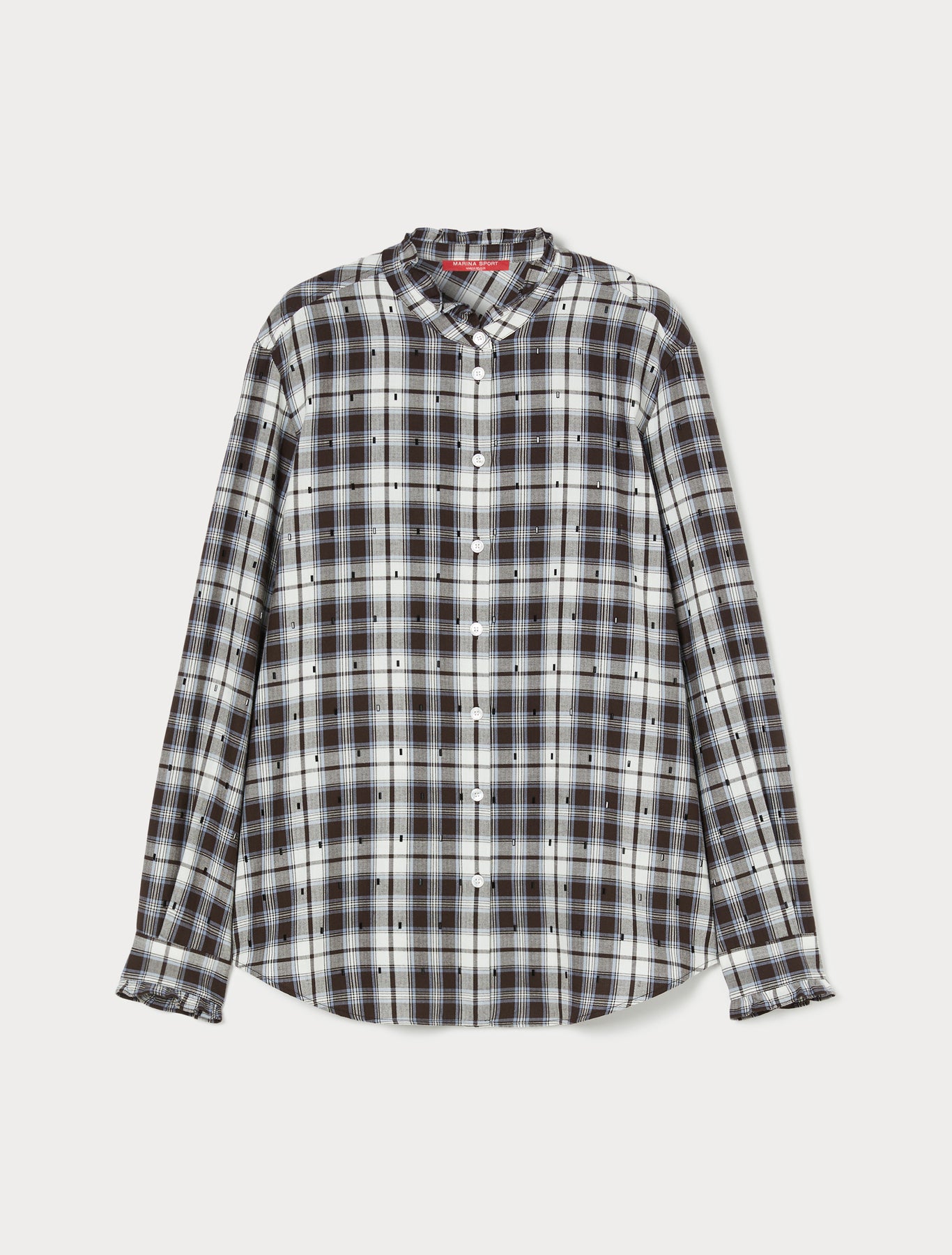 Cotton shirt with rhinestones