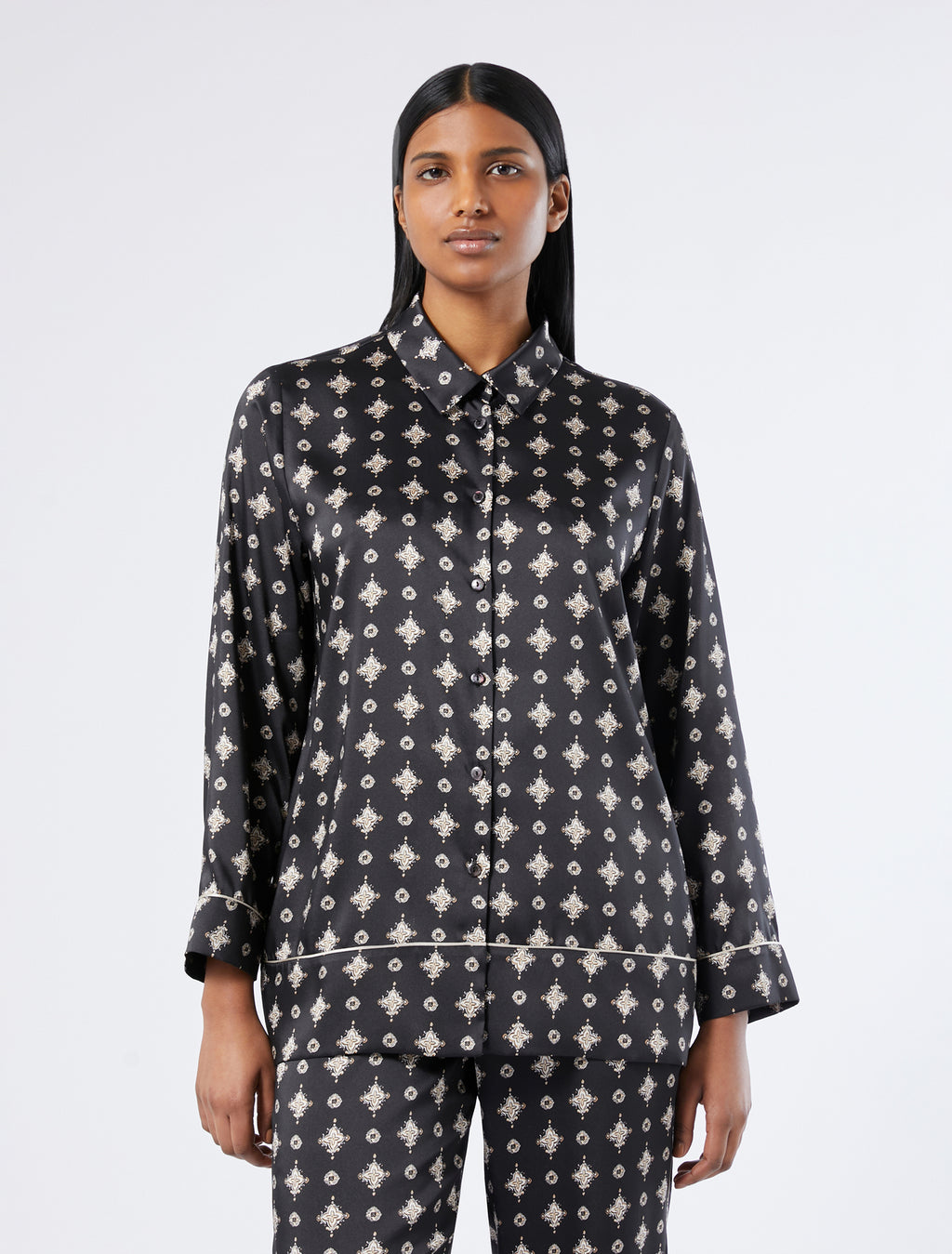 Printed twill shirt