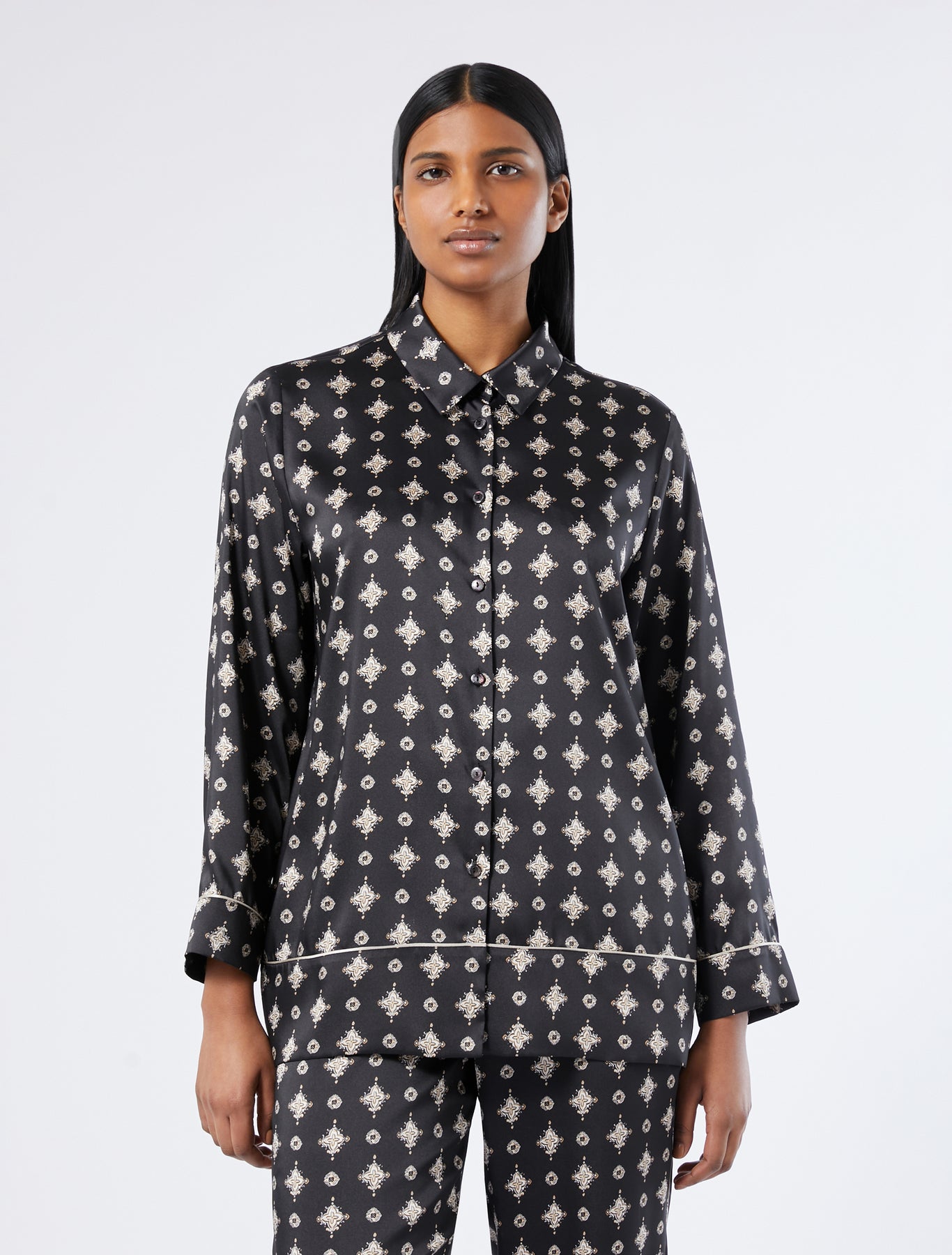 Printed twill shirt
