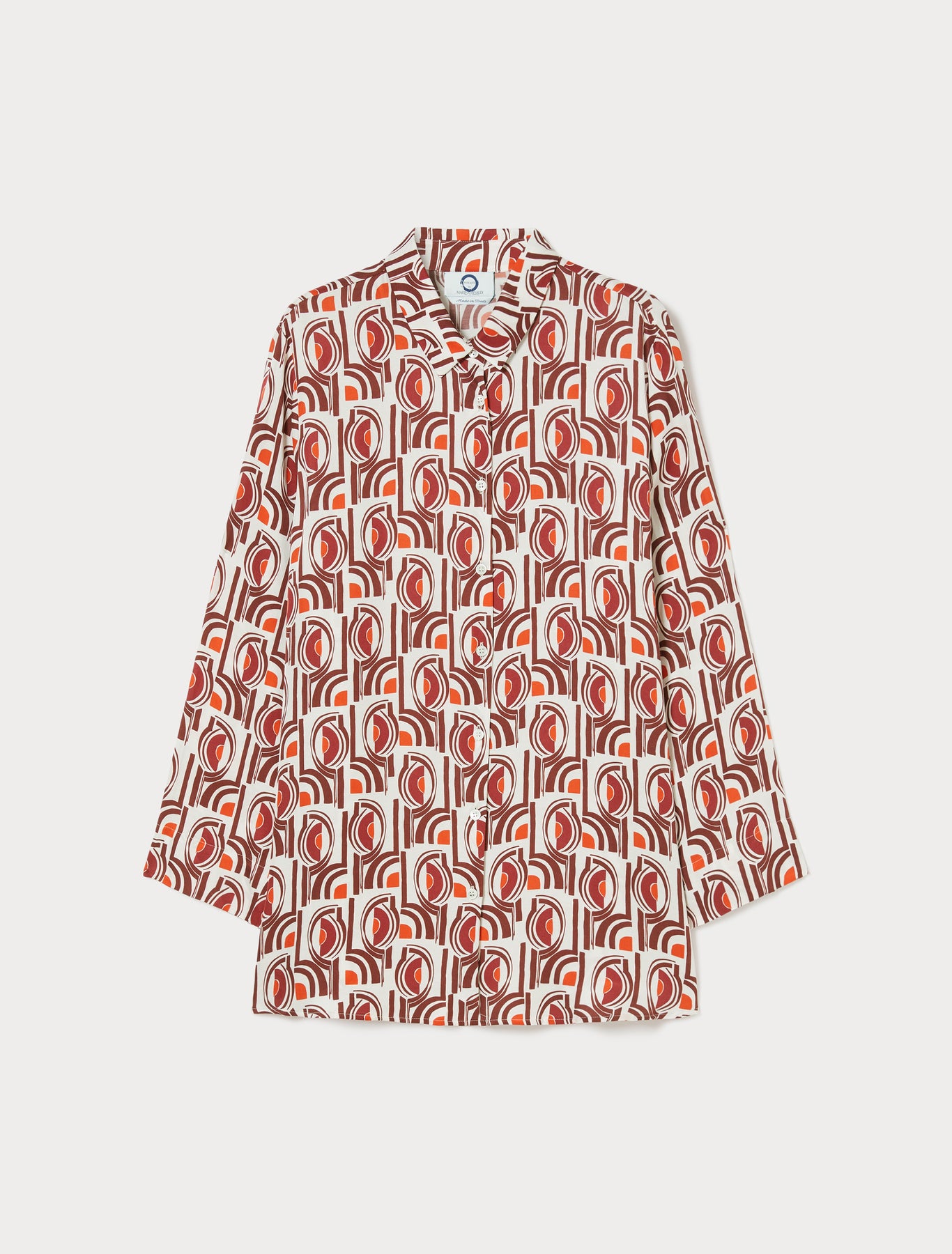 Printed twill shirt