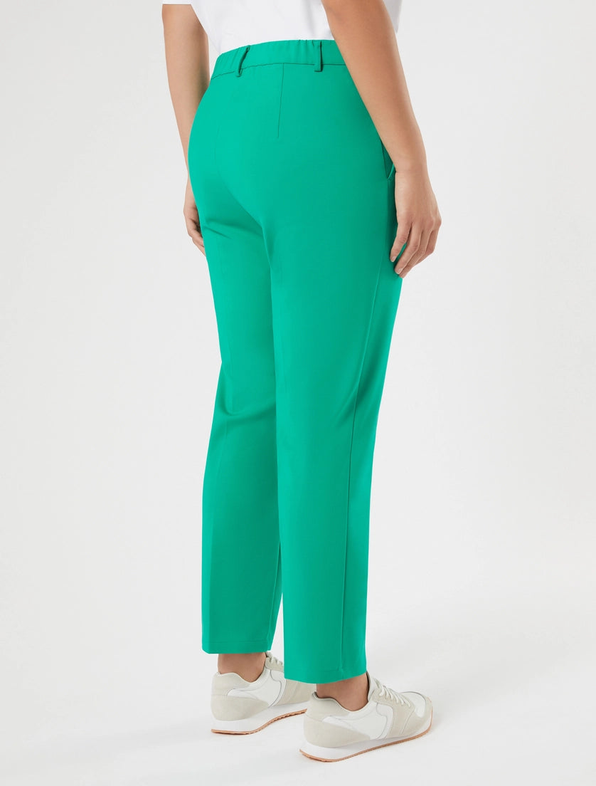 marina rinaldi double-faced cotton canvas trousers for woman