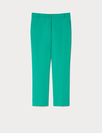 marina rinaldi double-faced cotton canvas trousers for woman