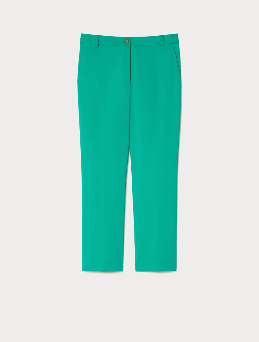 marina rinaldi double-faced cotton canvas trousers for woman