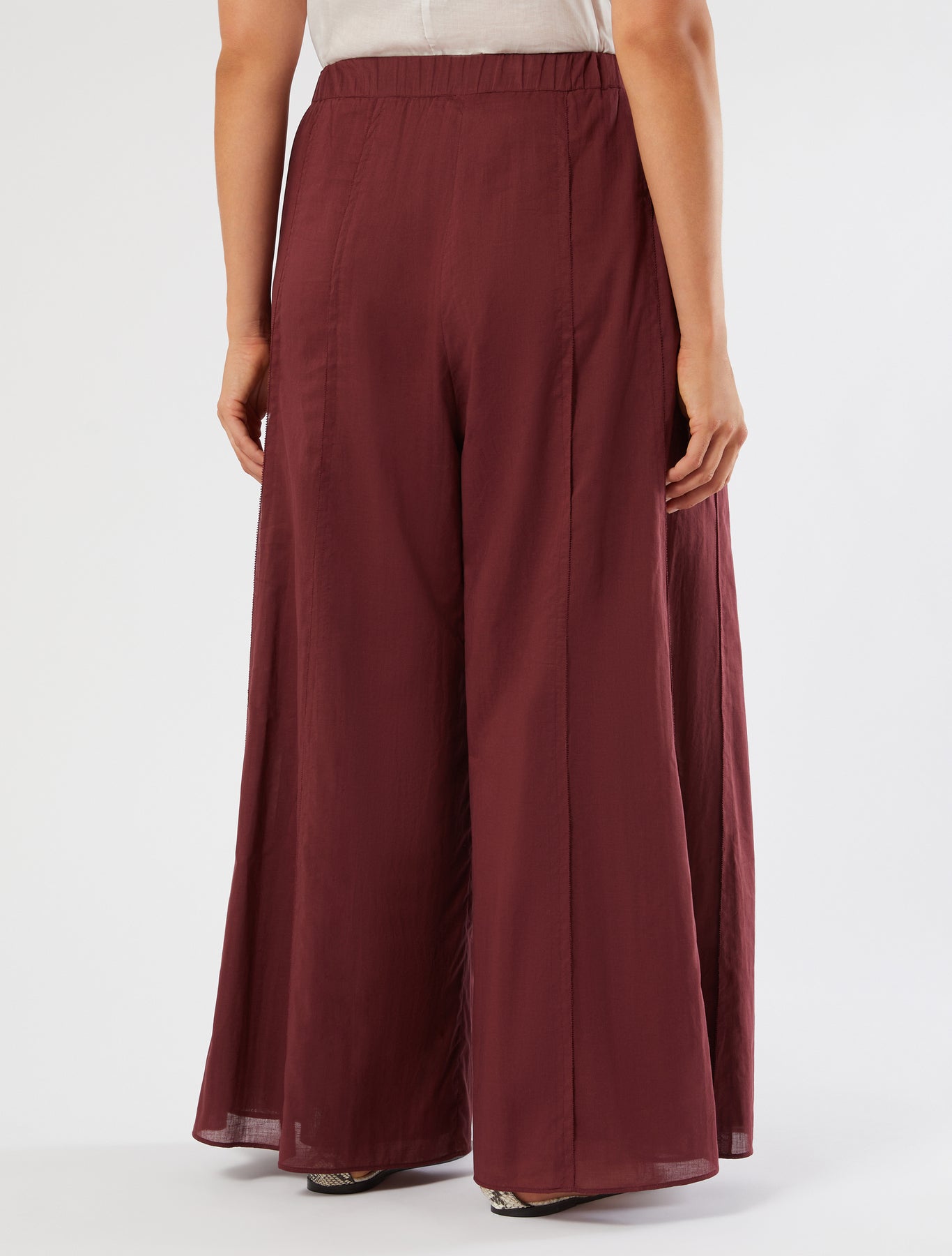 marina rinaldi cotton muslin trousers for woman