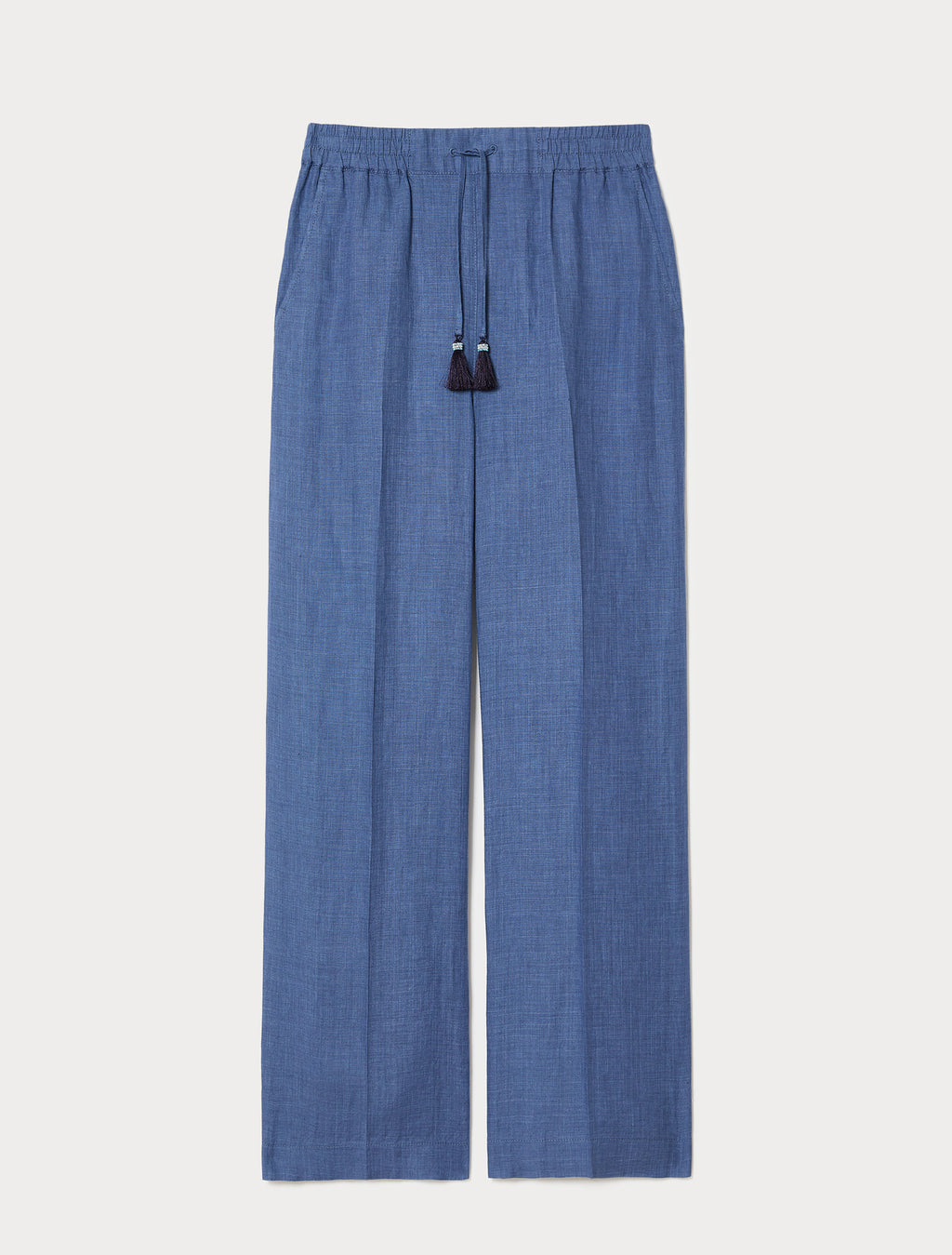 marina rinaldi linen canvas trousers for woman