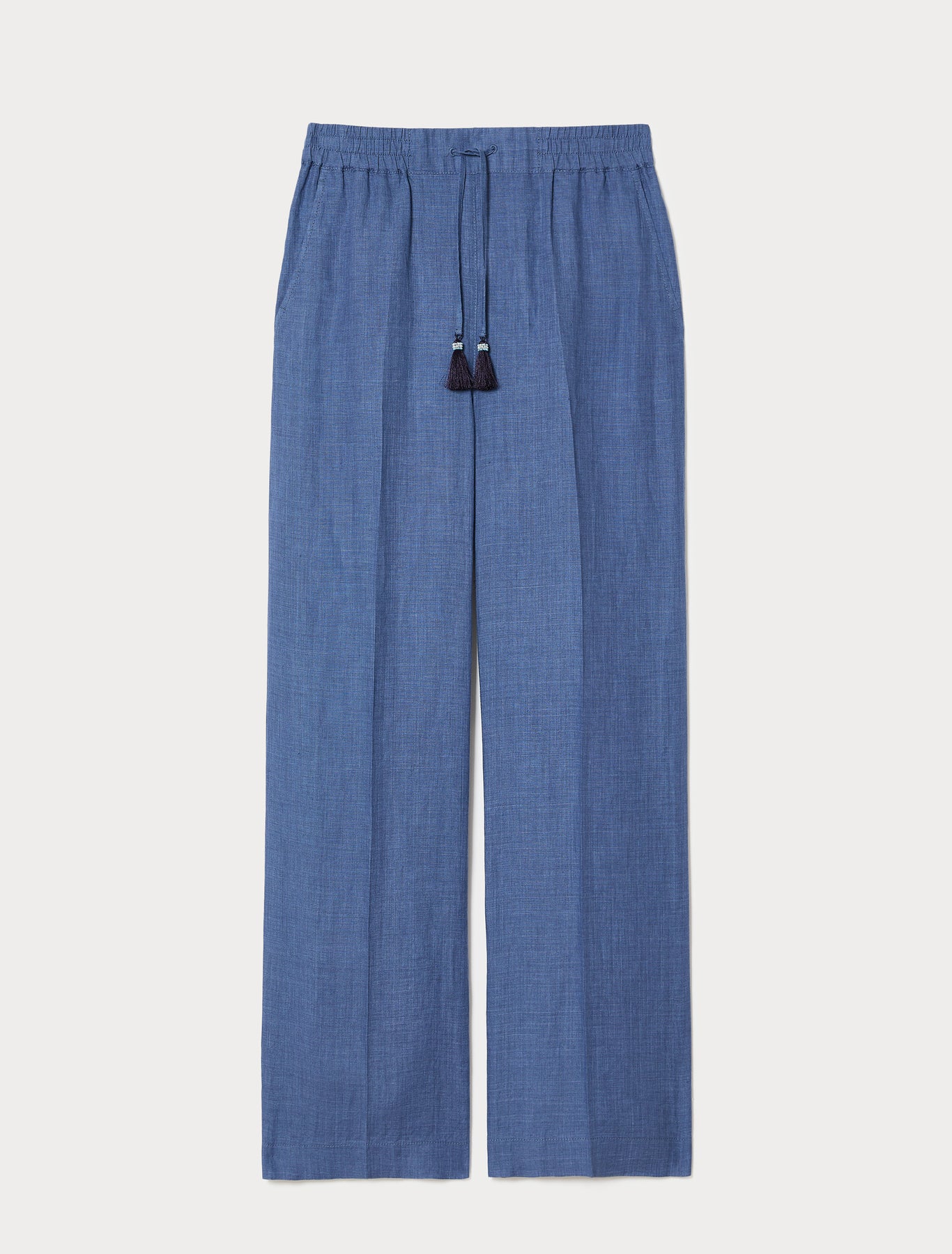 marina rinaldi linen canvas trousers for woman