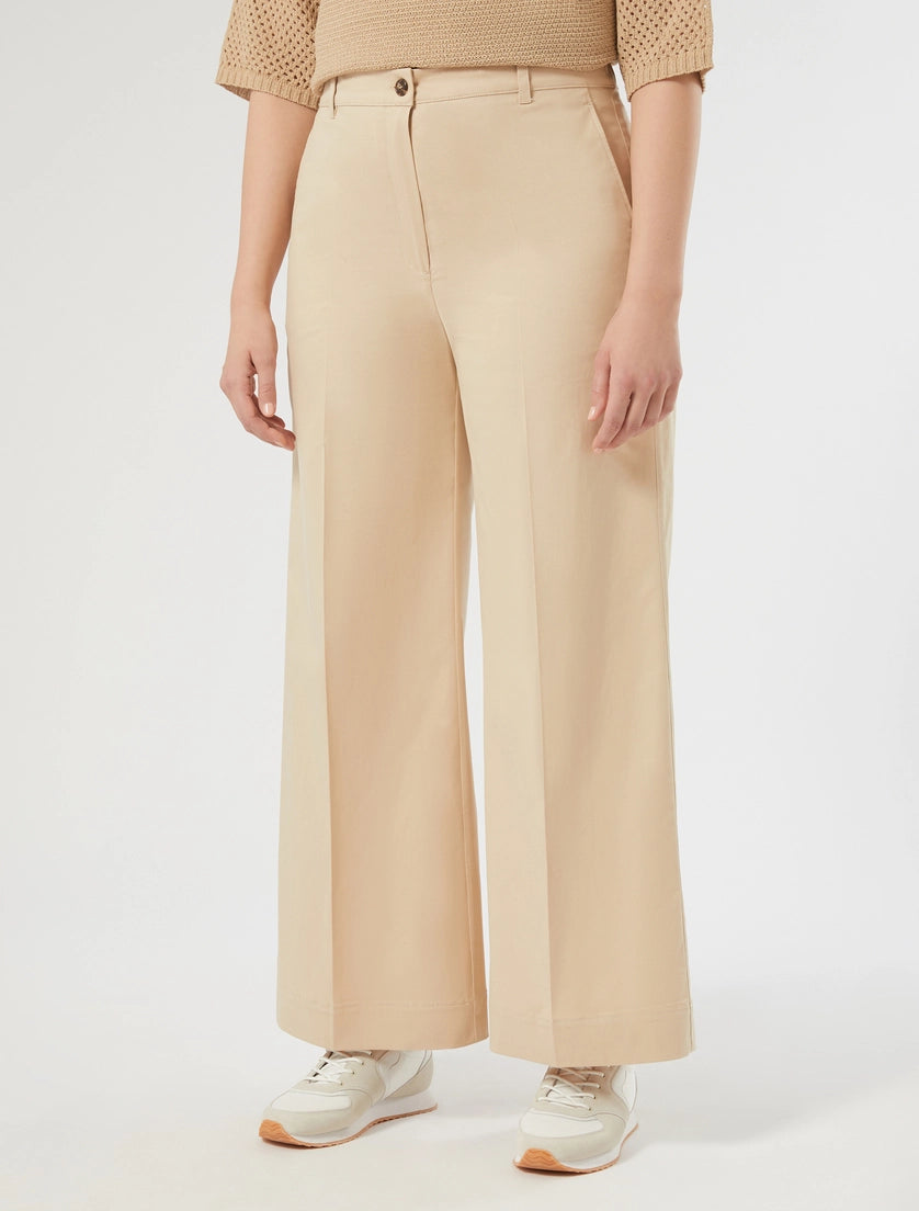 Cotton gabardine trousers