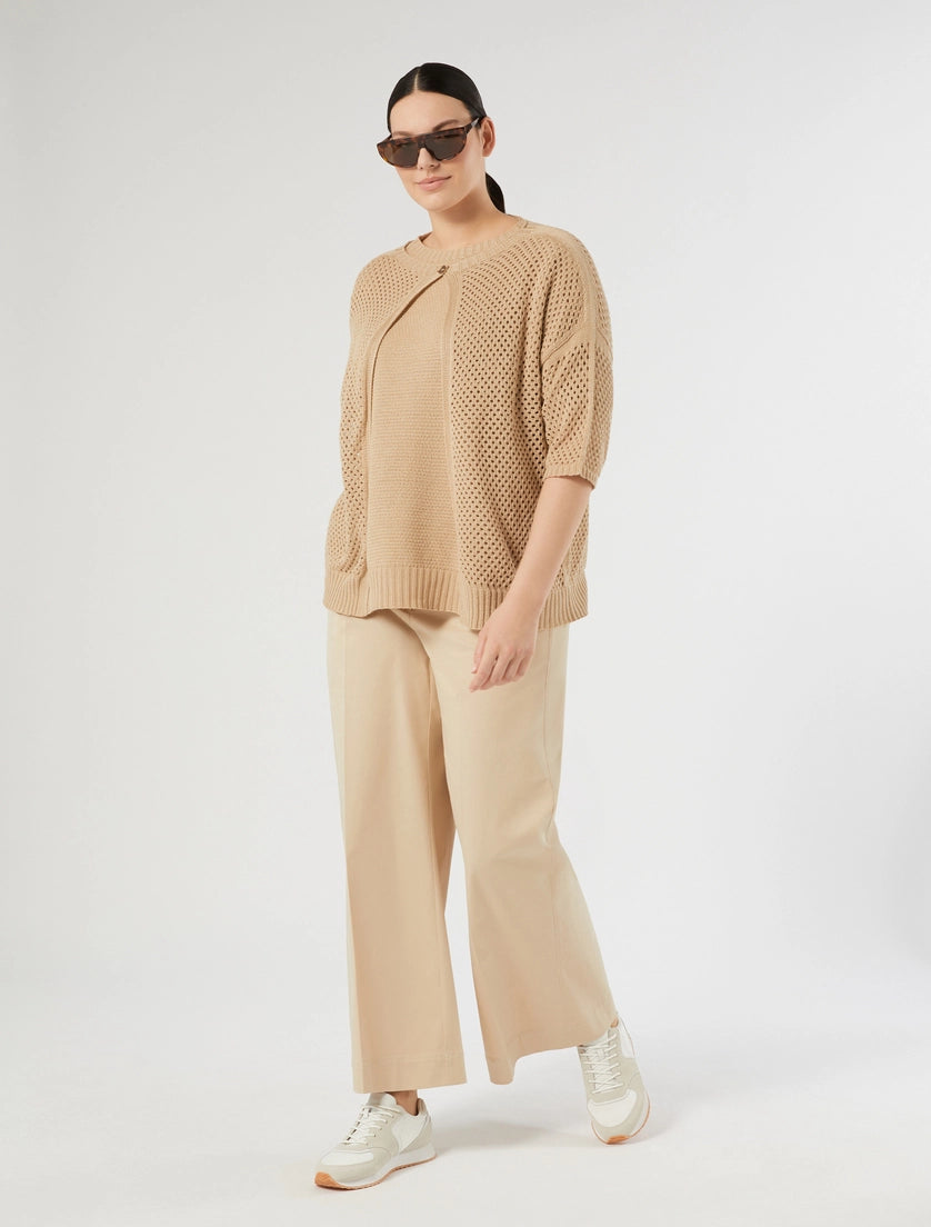 Cotton gabardine trousers