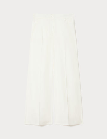 marina rinaldi cotton poplin trousers for woman