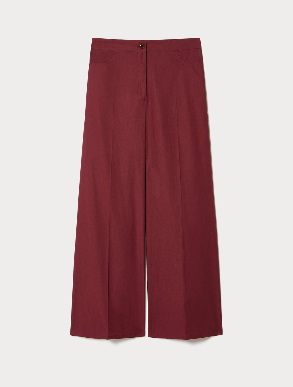 marina rinaldi cotton poplin trousers for woman
