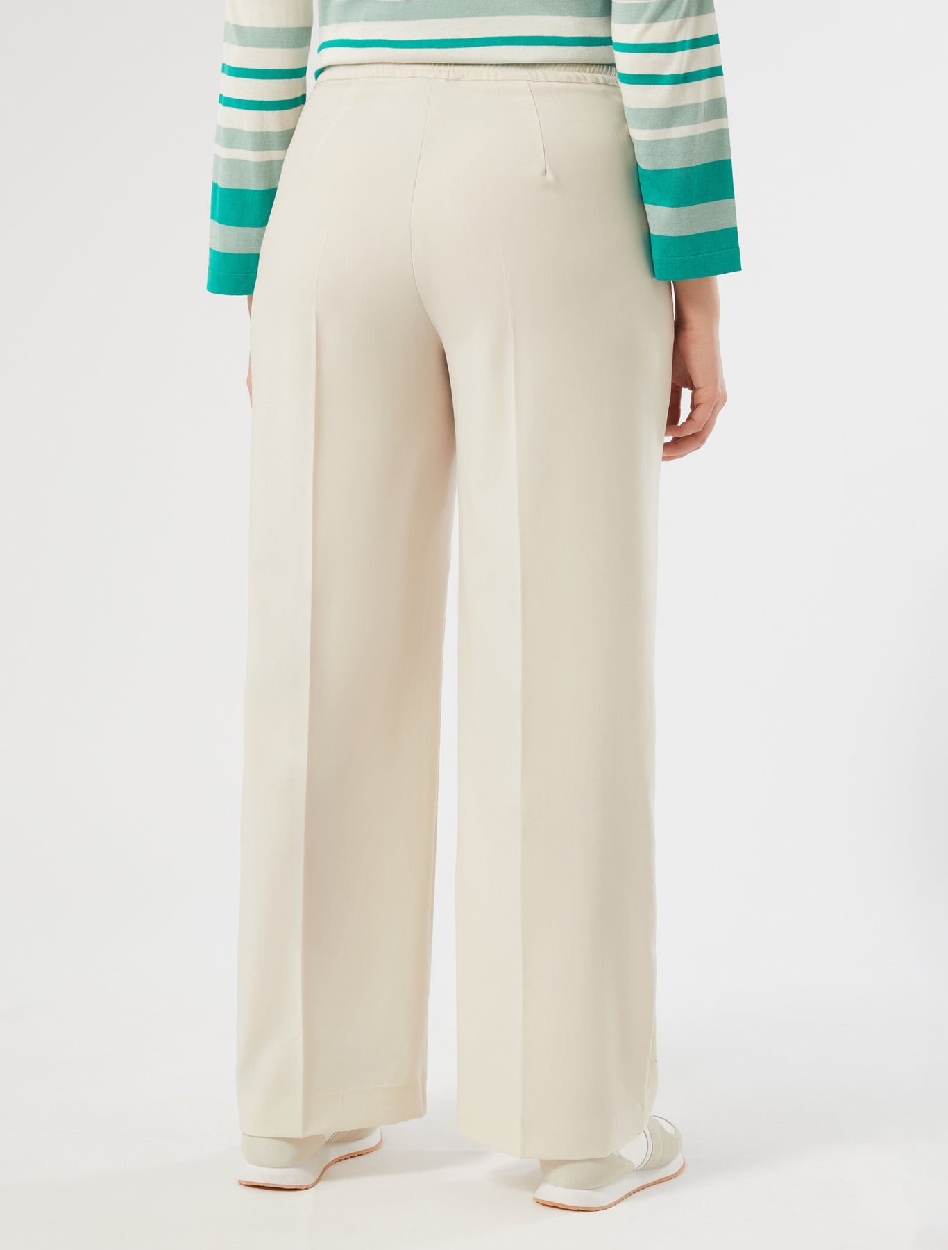 Natural stretch wool trousers