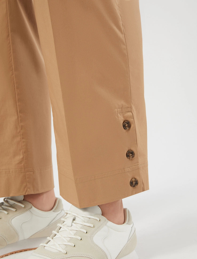 Stretch cotton gabardine trousers