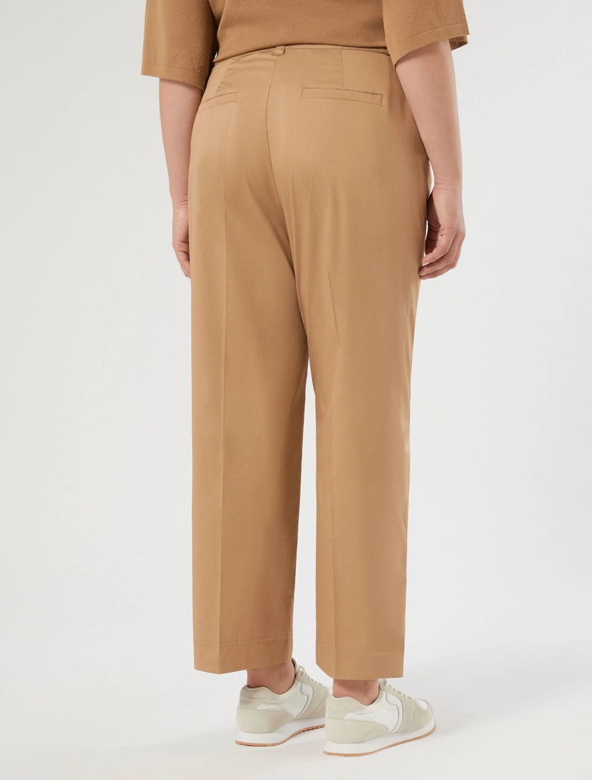 Stretch cotton gabardine trousers