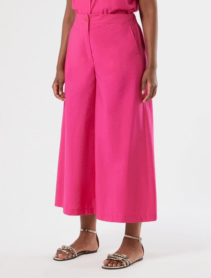 marina rinaldi cotton canvas cropped trousers for woman