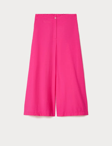 marina rinaldi cotton canvas cropped trousers for woman