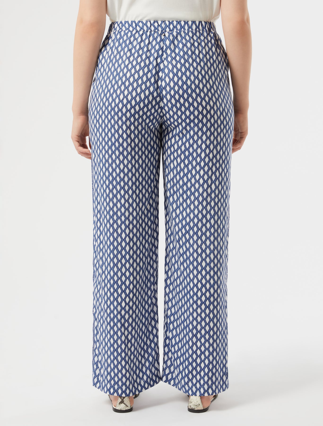 marina rinaldi wide-fit viscose trousers for woman