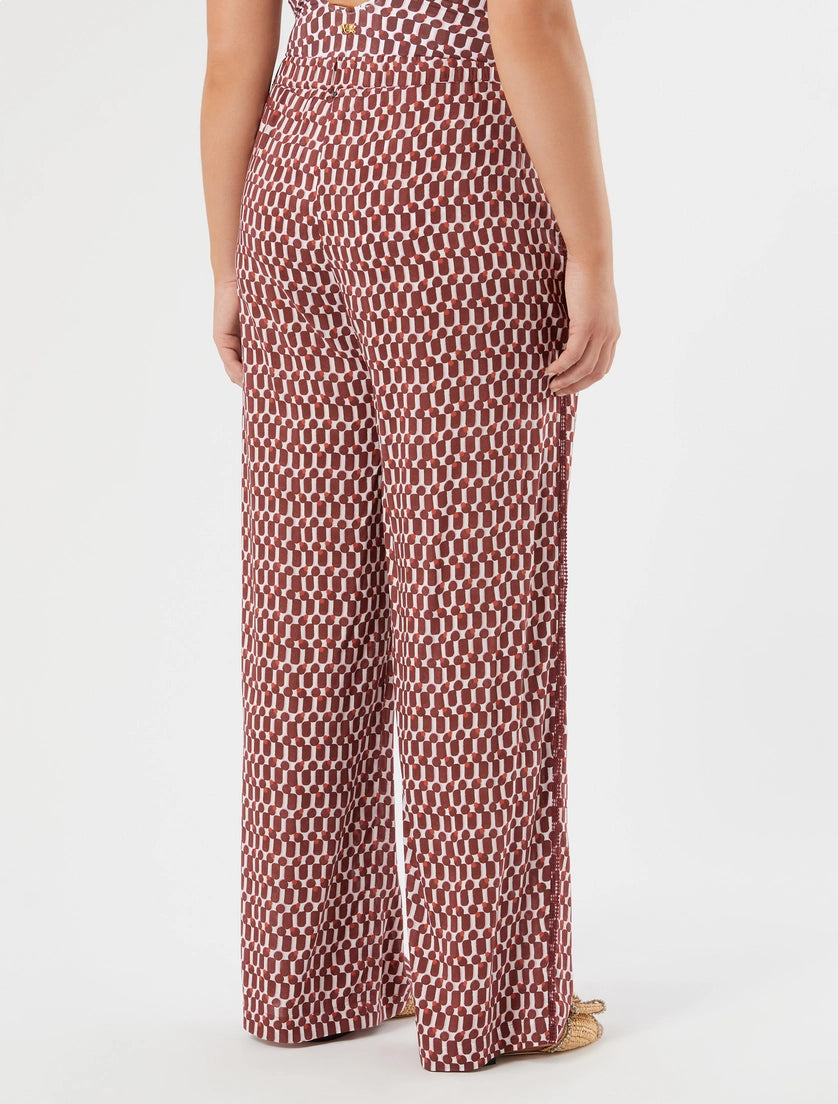 marina rinaldi wide-fit viscose trousers for woman