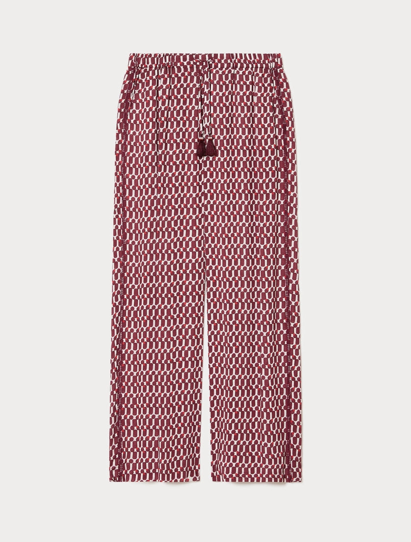 marina rinaldi wide-fit viscose trousers for woman