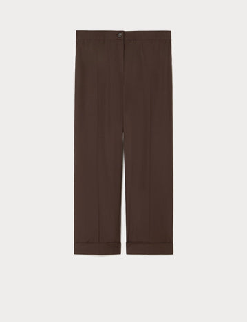 marina rinaldi cotton poplin trousers for woman
