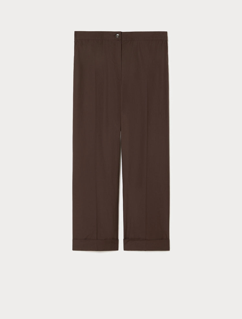 marina rinaldi cotton poplin trousers for woman