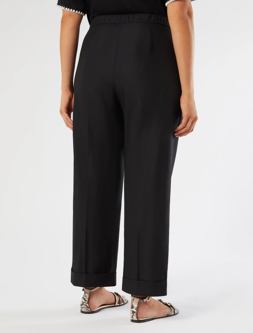marina rinaldi cotton poplin trousers for woman