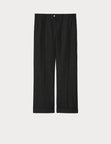 marina rinaldi cotton poplin trousers for woman