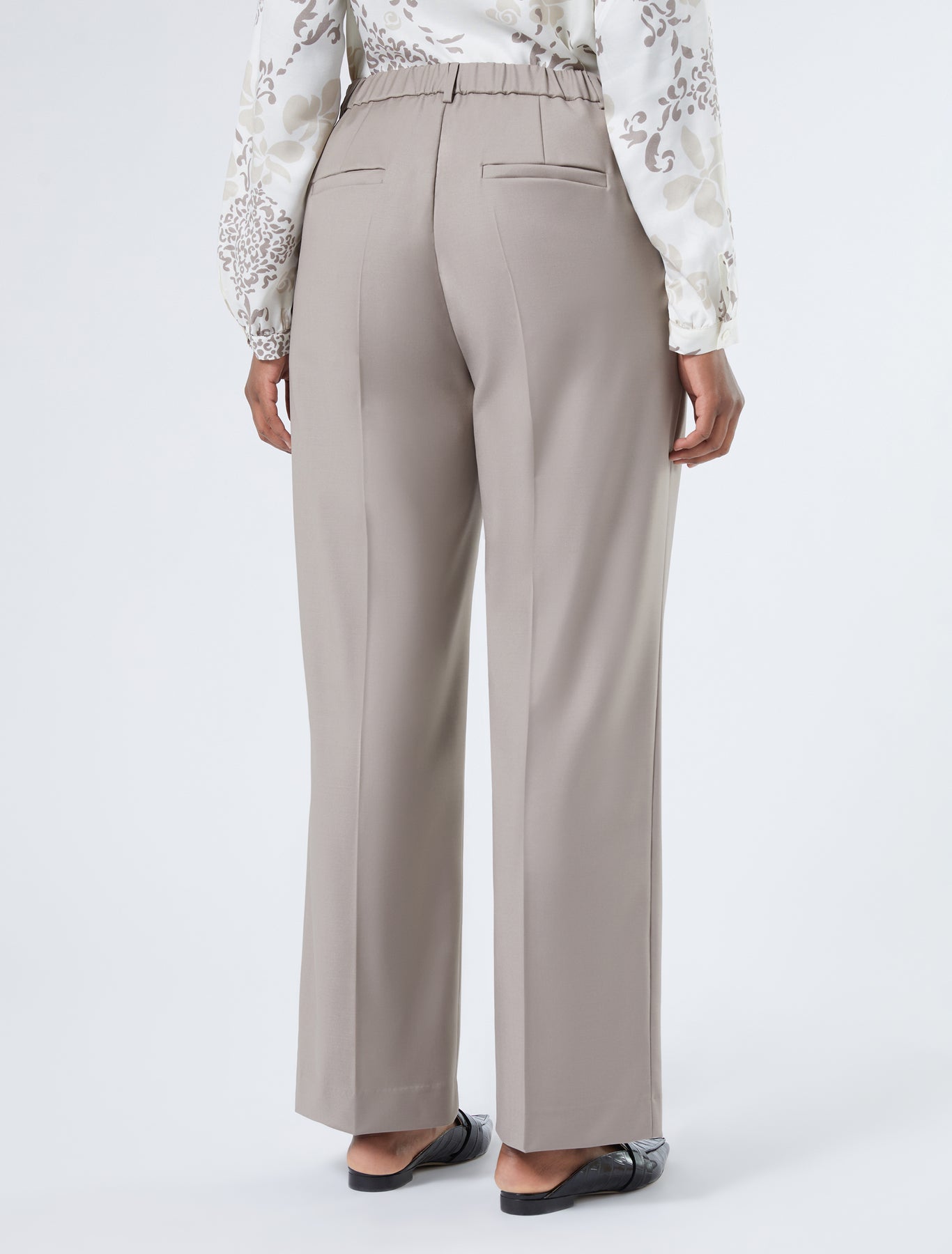 Wool gabardine trousers