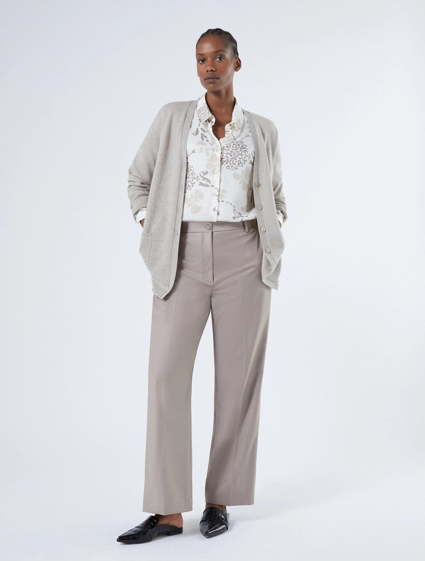 Wool gabardine trousers