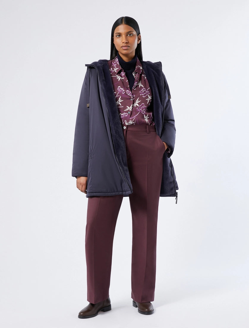 Wool gabardine trousers